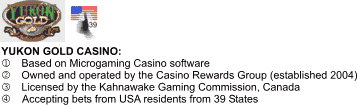 Yukon Gold Casino - safe, secure Microgaming fun