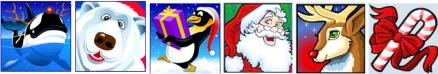Images from Santa Paws and Hohoho Christmas slots games by Microgaming